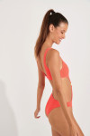 ROLLING SCRUNCHYMIX coral one-piece swimsuit