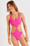 ROLLING SCRUNCHYMIX pink one-piece swimsuit