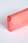 Neon Pouch coral neoprene pouch