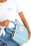 Piccola borsa da spiaggia blu Ani Lohan
