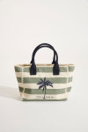 Lohan Ani small khaki striped beach bag