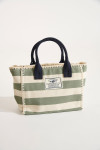 Lohan Ani small khaki striped beach bag