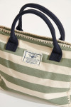 Lohan Seta khaki striped beach bag