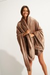 CHILLO WELLY taupe fleece blanket