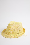 Yellow OLLIE HATSY openwork hat