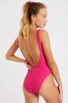 Pink Snap Sunrib one-piece swimsuit