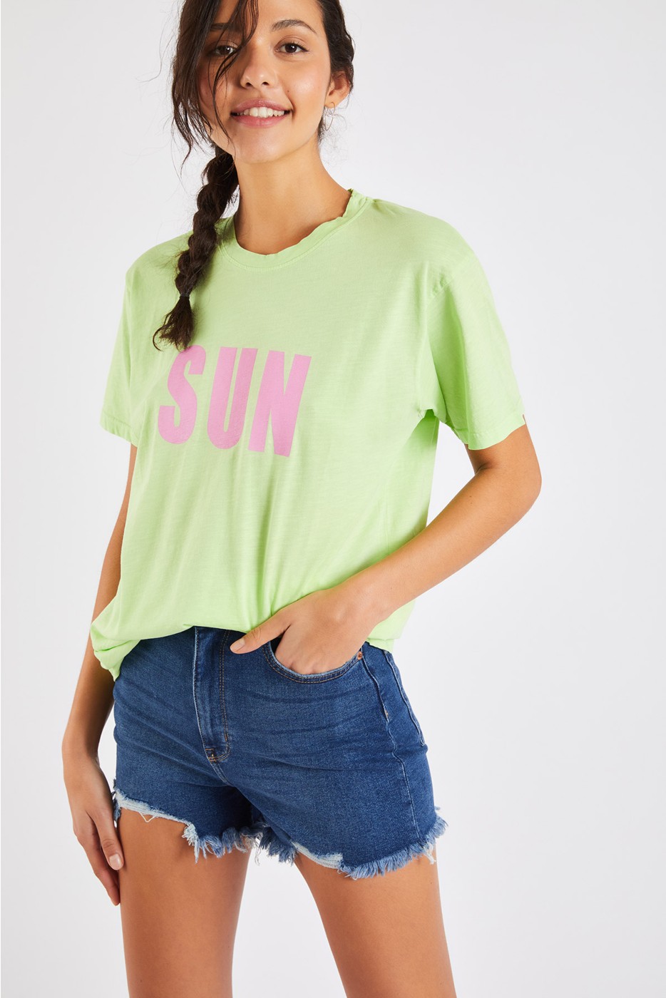 Carlo Teeclub women's anise green t-shirt | Banana Moon®
