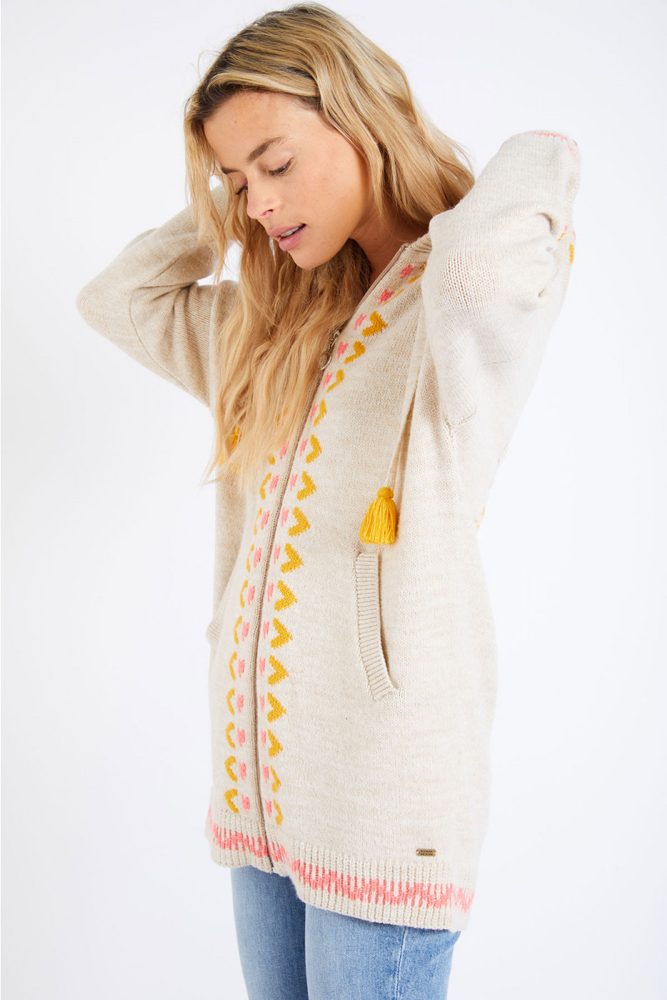 CARDIGAN LUNGO IN MAGLIA RASATA