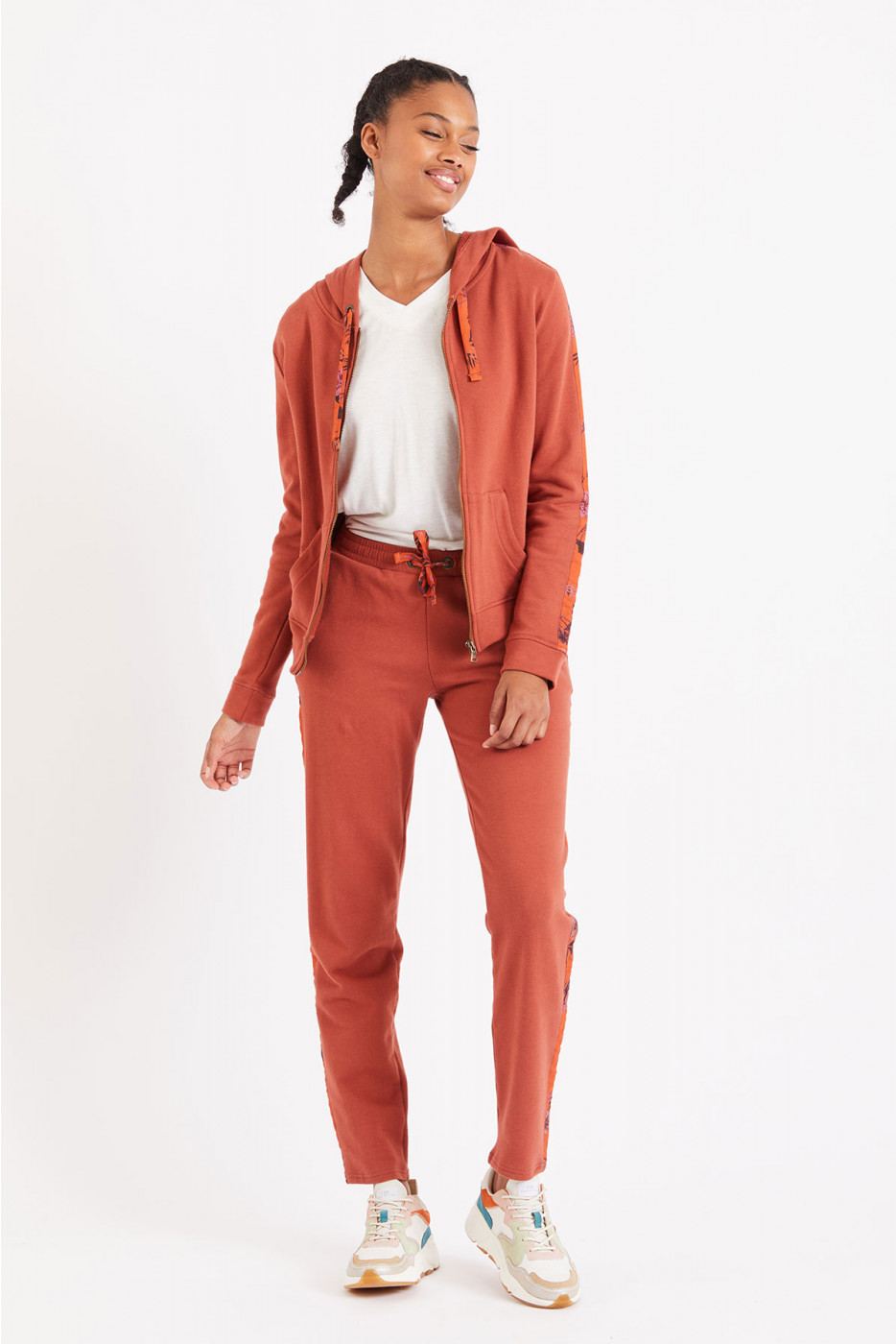 Comprar Chandal velvet marrón Moda mujer conjuntos deportivos
