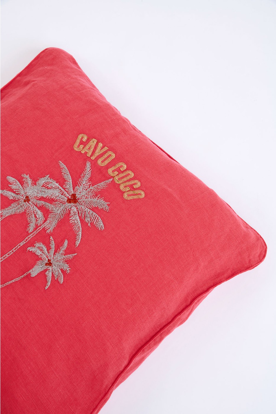 Orama Coco Pink Embroidered Cushion Cover