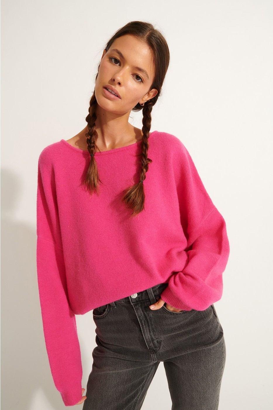 FLOWN FREELANCE pink wool jumper | Banana Moon®