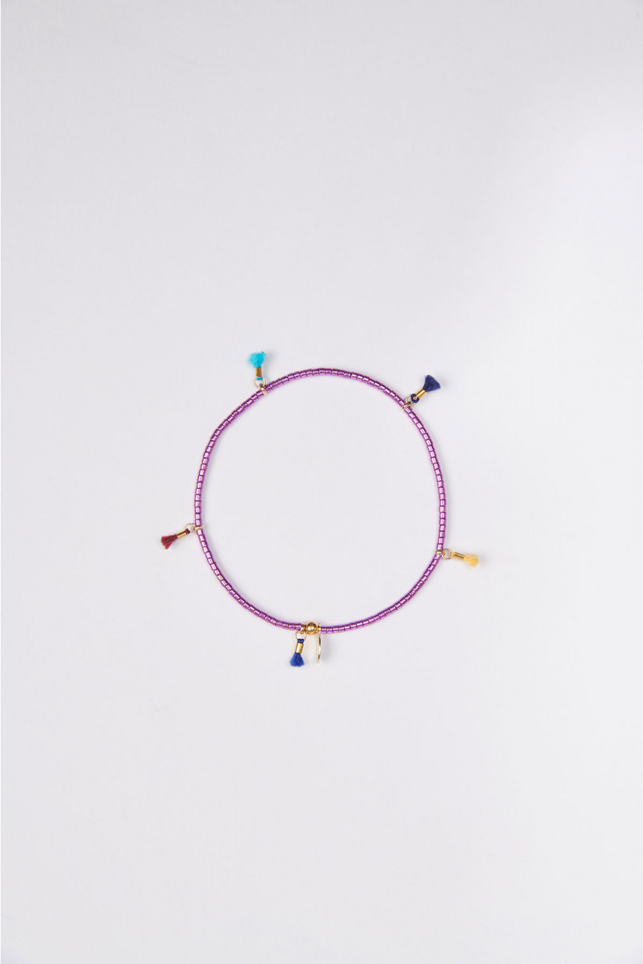 Bracelet violet pompons Lilu Bracelet Sashi®