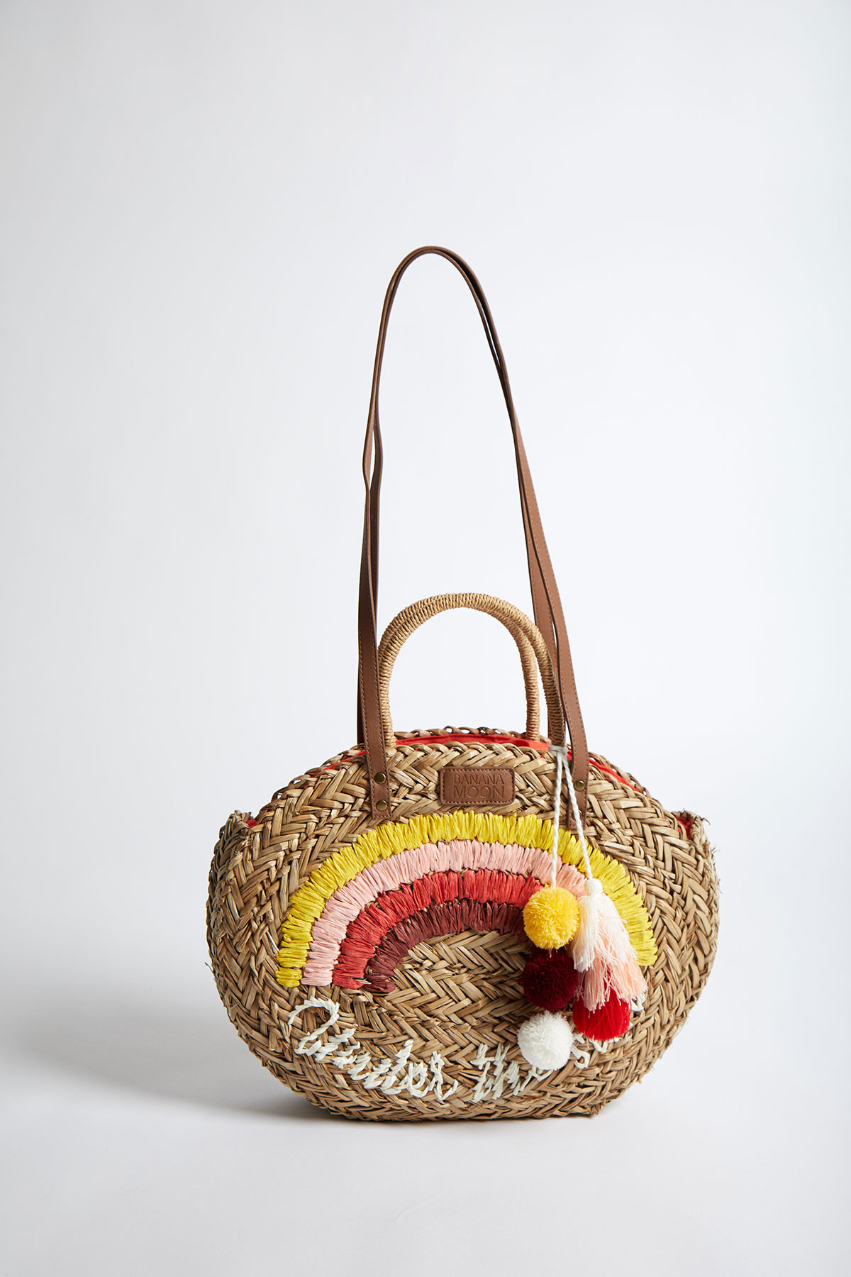 Round Straw Basket Bag | LEANE ZACKAEL | Banana Moon®