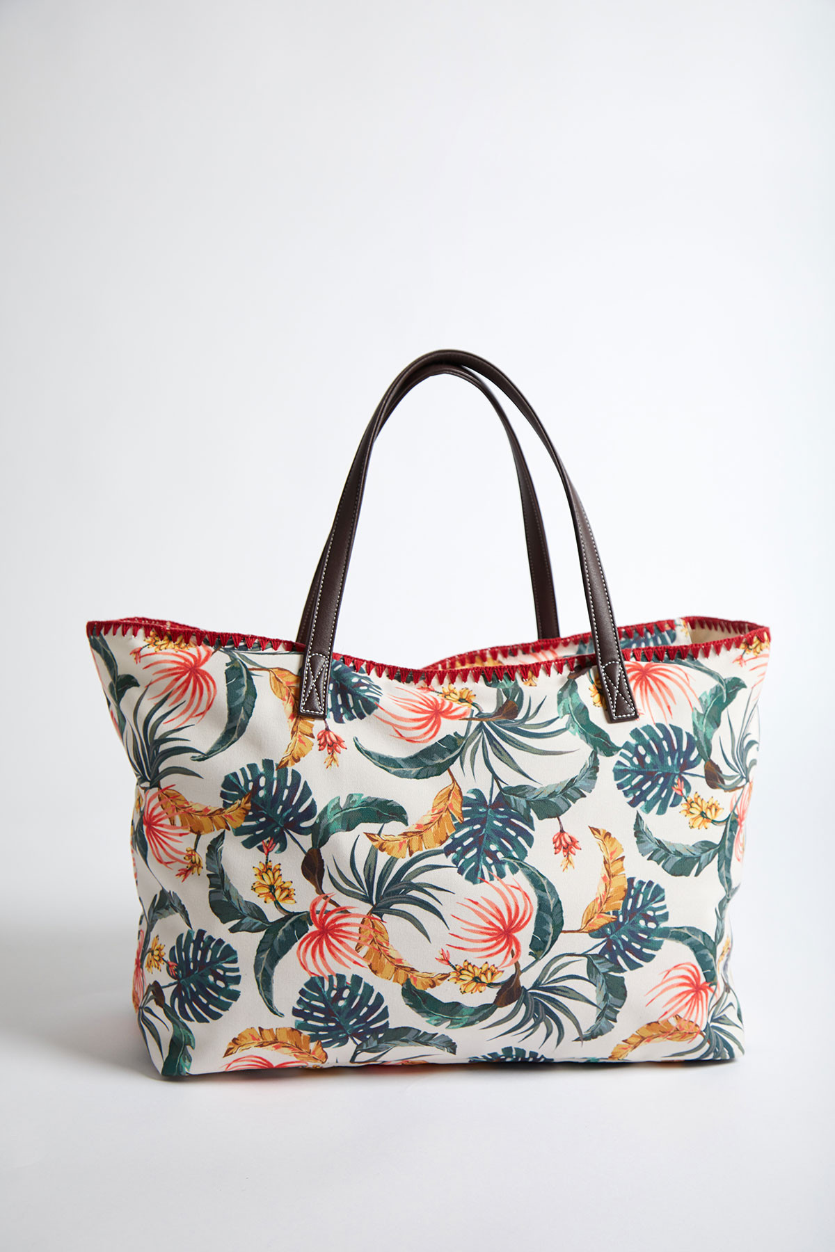 Beach Bag with Floral Print | ORLINS PALOMINO | Banana Moon®