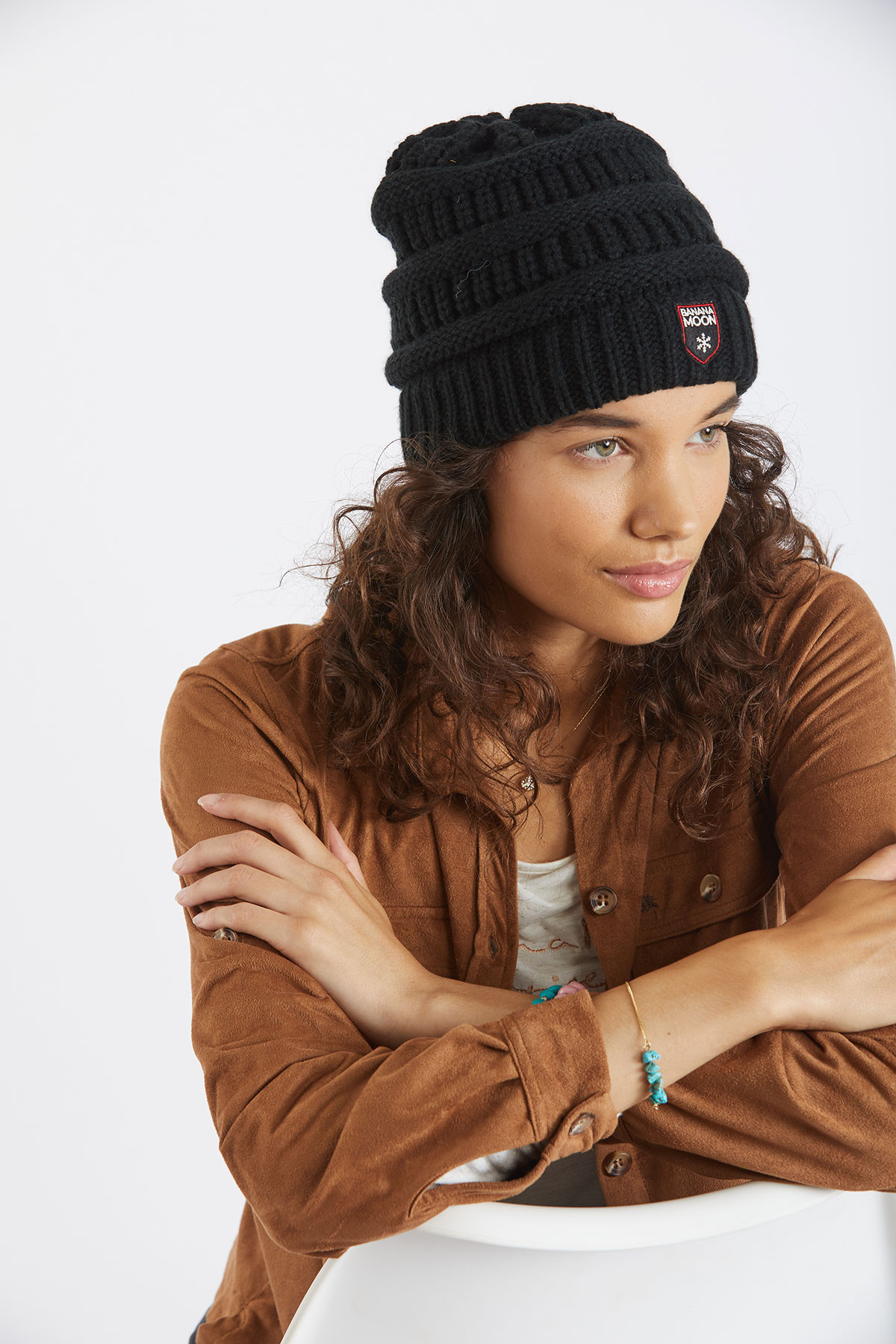 Black ponytail beanie | NILEN AYLIN 