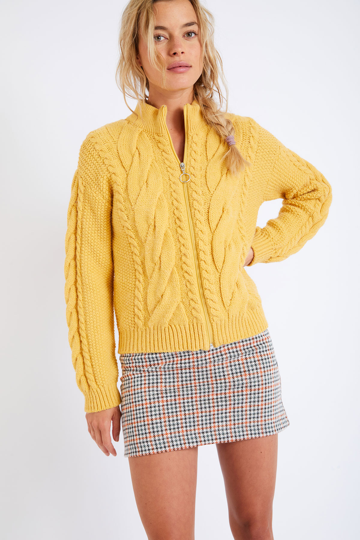 Sidley Choctaw women's yellow zip-up 