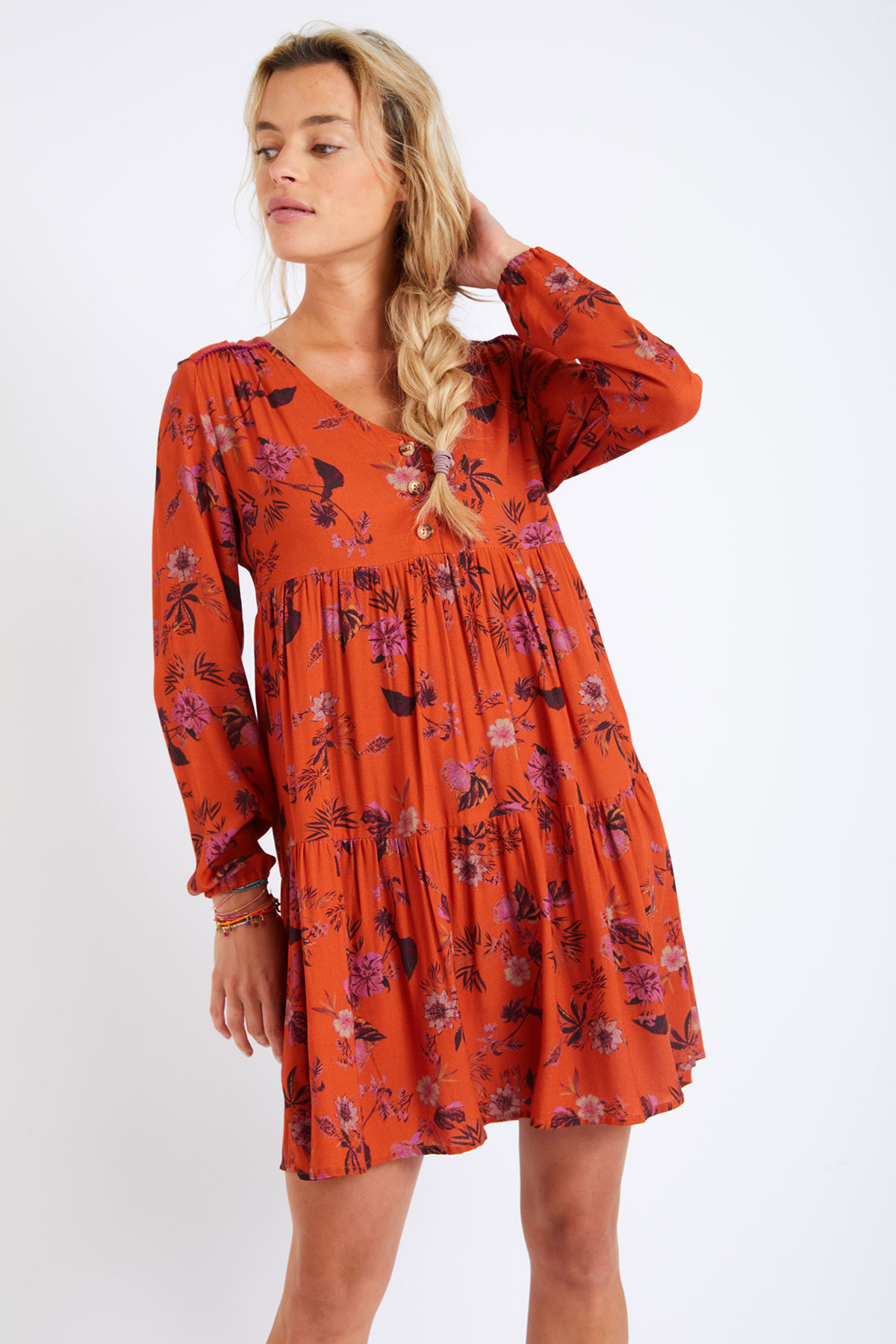 Avelina Allegria brown floral dress 