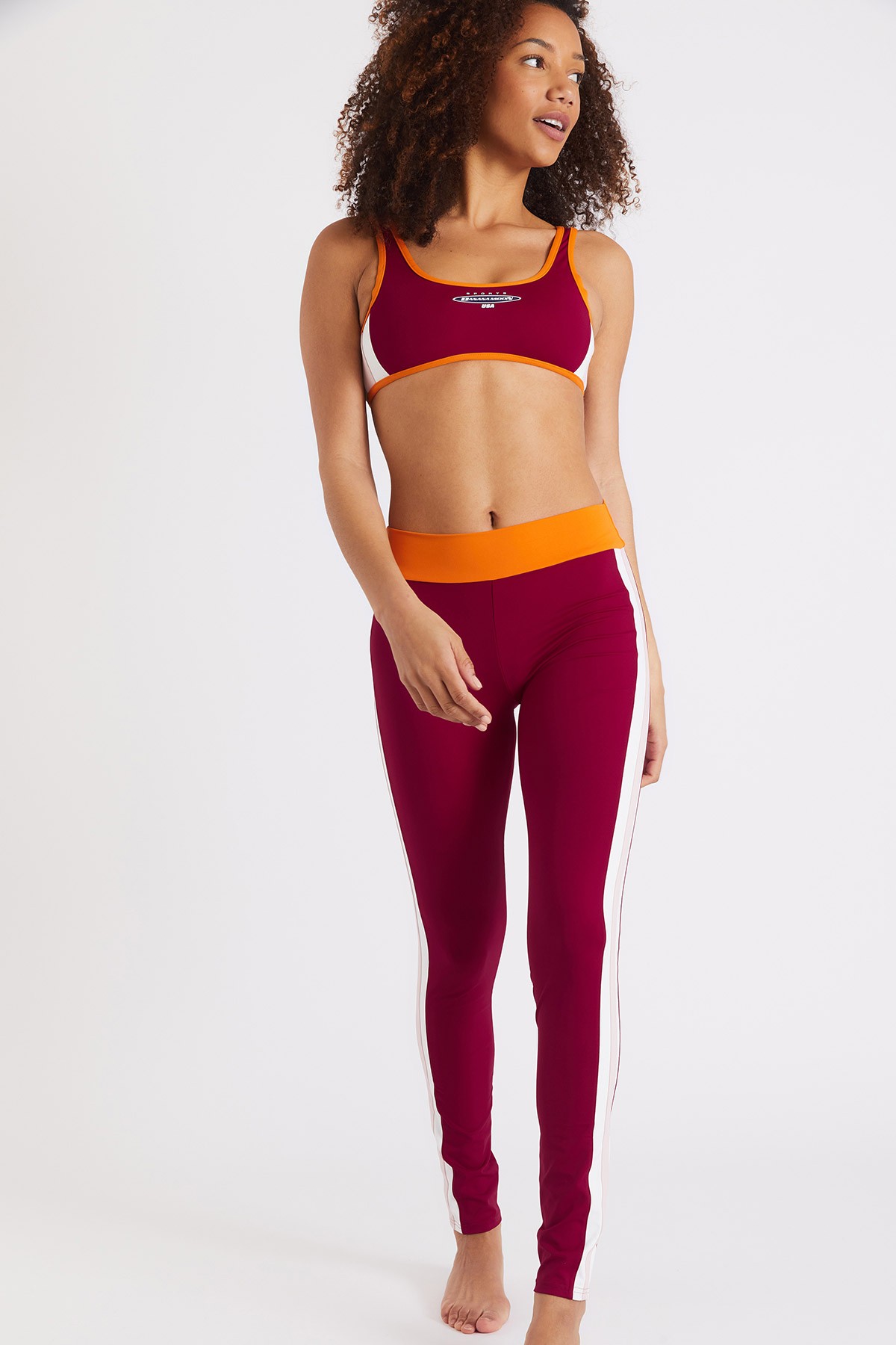 Gym Sprint burgundy sports legging