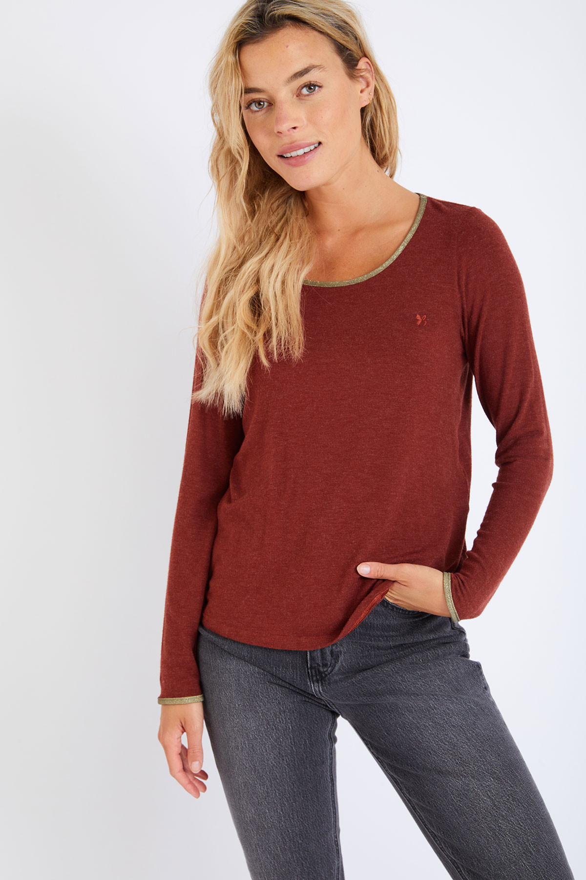 Melor Lucian Brown long sleeve T-Shirt 