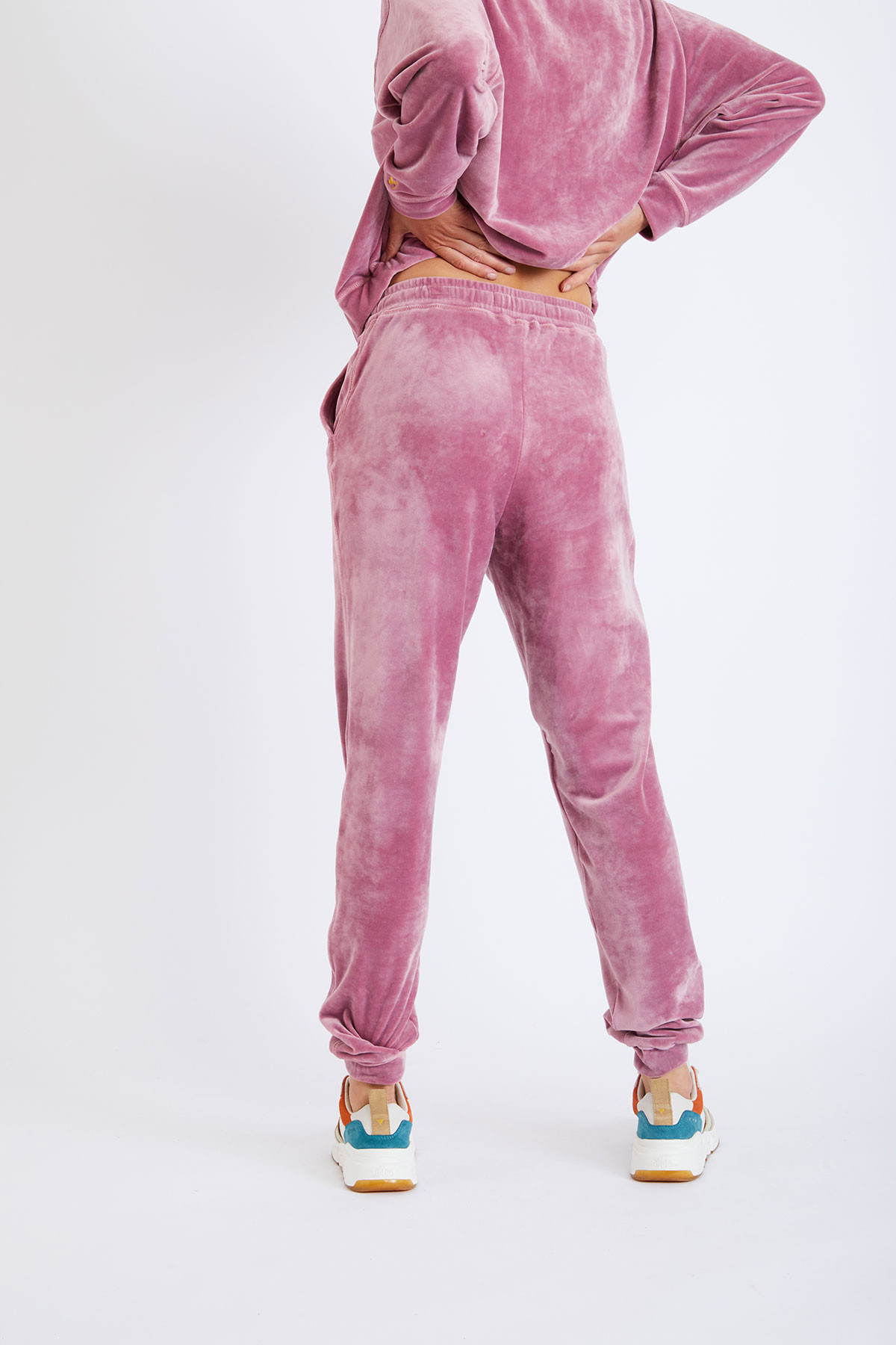 Quickly Wildlake pink velour pants | Banana Moon®