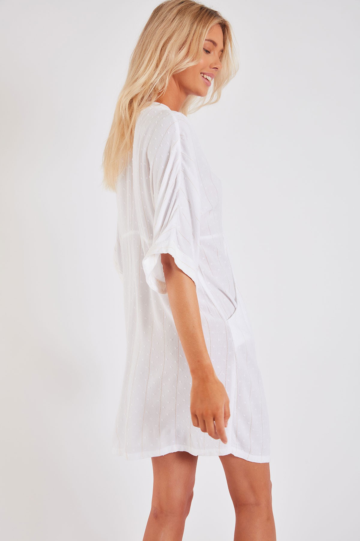elke dag Thermisch extase Witte beachwear jurk Abigail Bamia | Banana Moon®