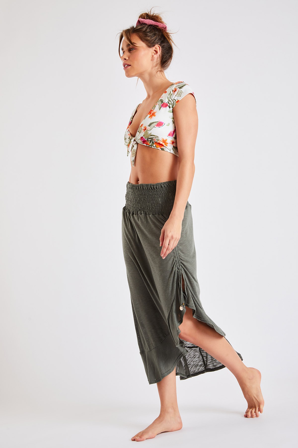 Kailua Caraiva khaki skirt | Banana Moon®