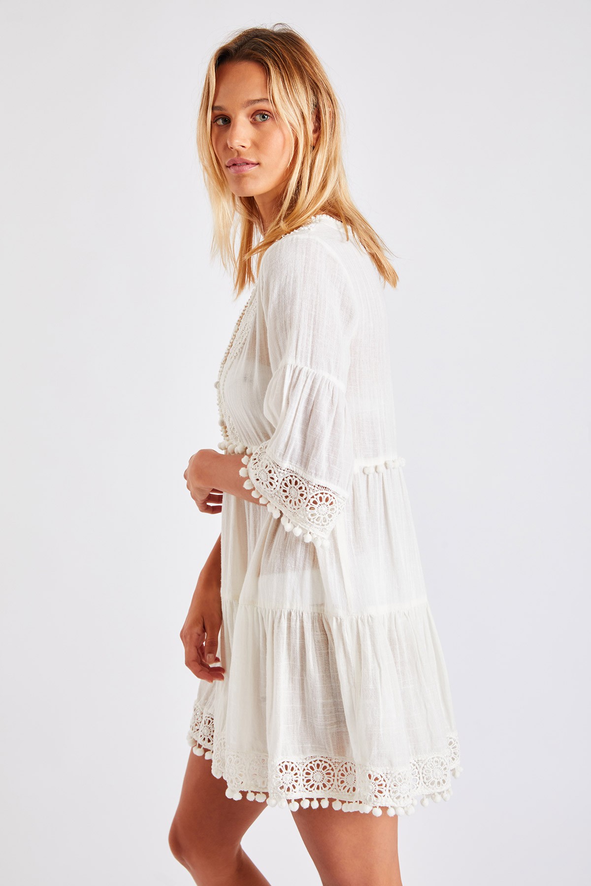 Natali Jayany off-white beach tunic 
