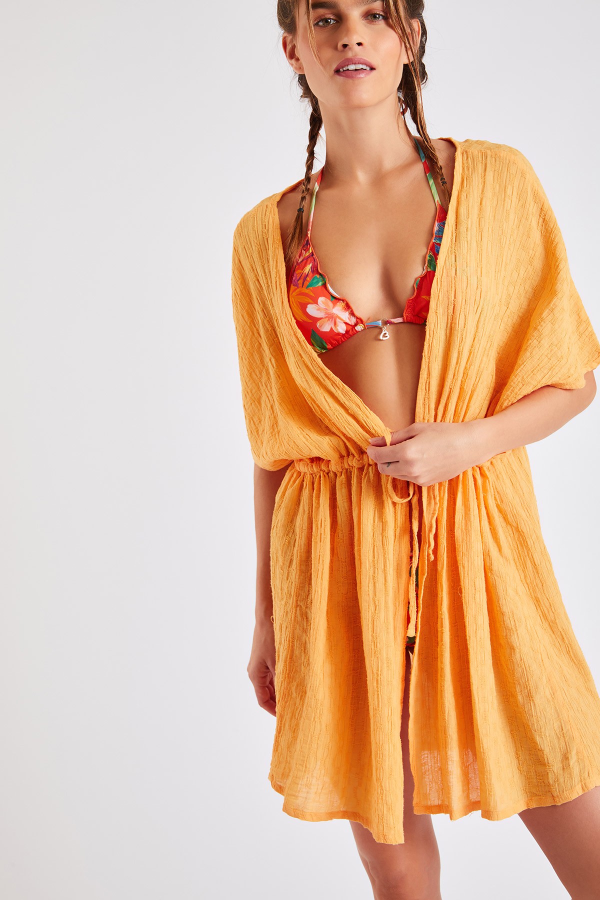 Patza Lightup orange beach dress ...
