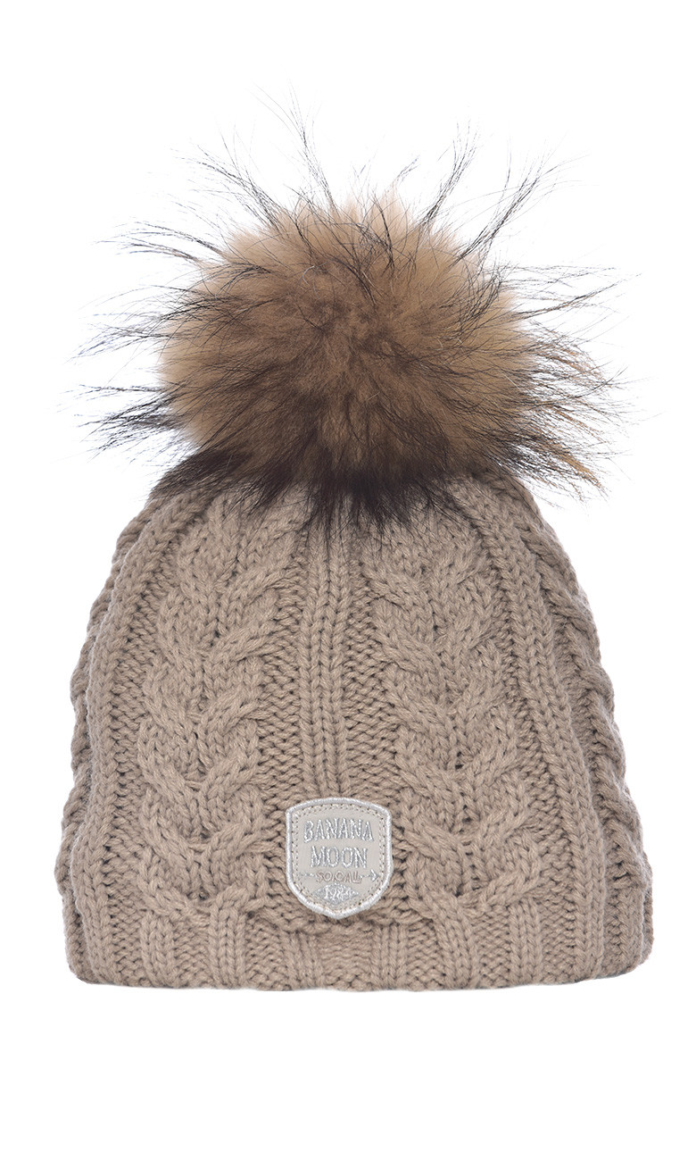 DOTTO LEMONWOOD beige bobble hat 