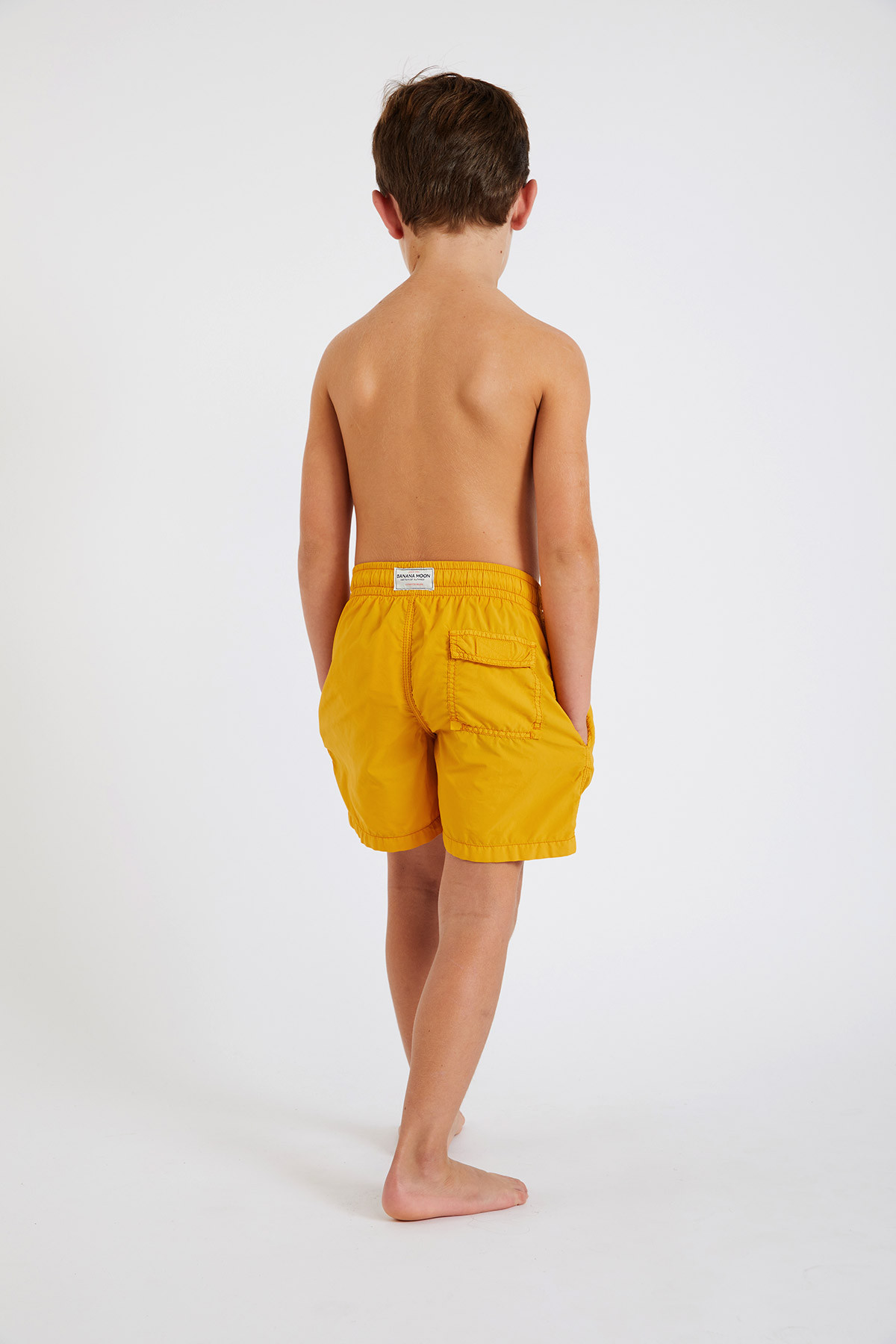 Children's swim shorts, Plain yellow swimwear, M AIR BASTOU
