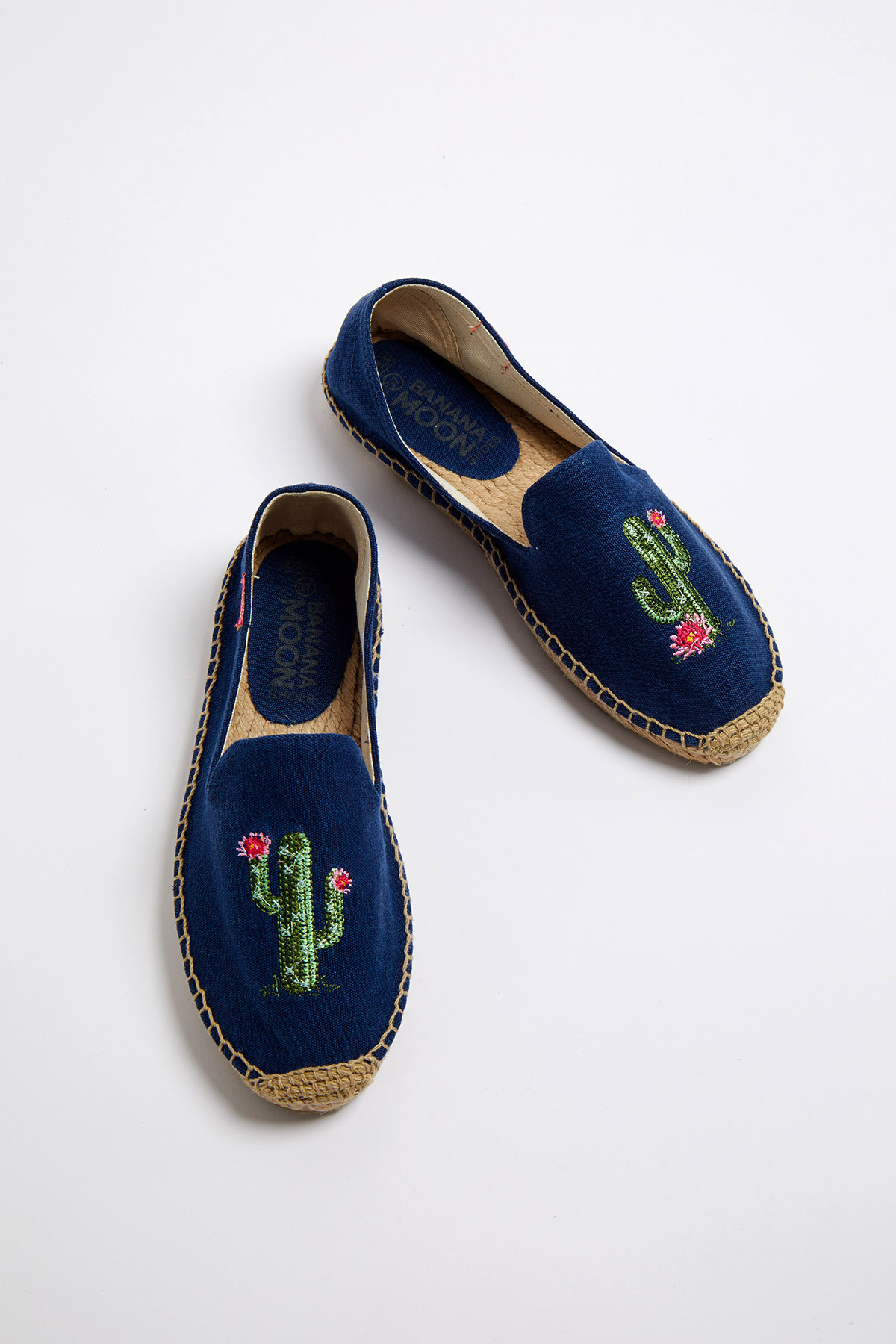 Blue espadrilles with Cactus embroidery OZZIE ESPADRILLE | Banana