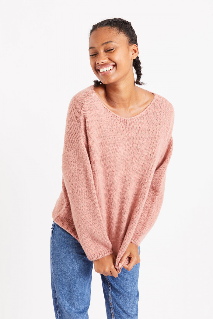 Vahe Artem pink knit sweater