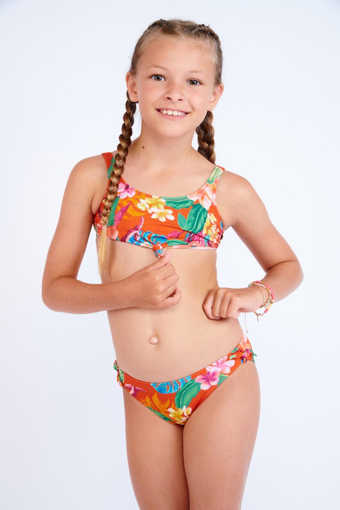 Girls Kid Two Piece Tankini Bikini Swimsuit Swimwear Bathers Swimmers Size 6-16Y 