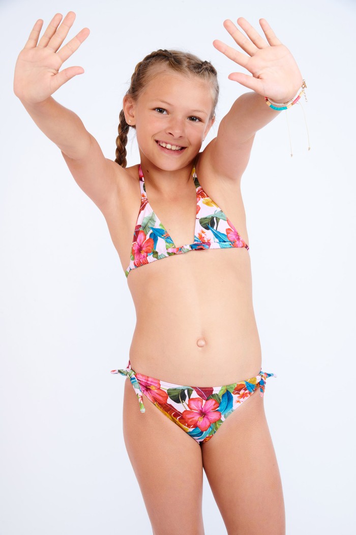 Little Girls Two Piece Swimwear Set Tankini Toddler Girls Beachwear Blue 