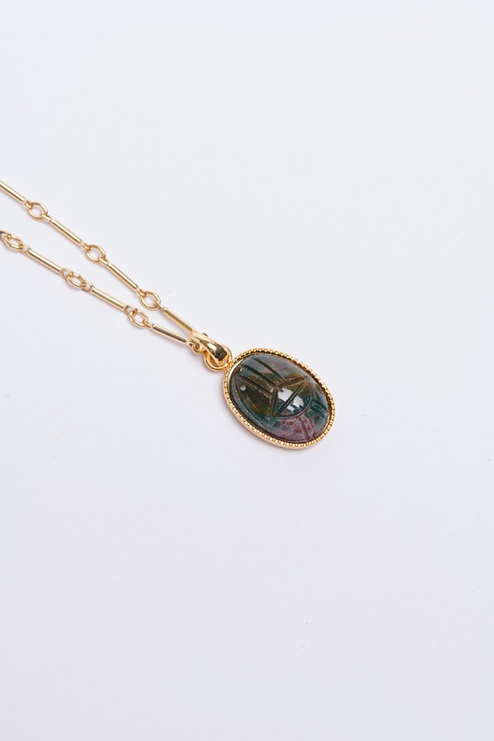 Shashi® Kairo gold-plated pendant beetle necklace