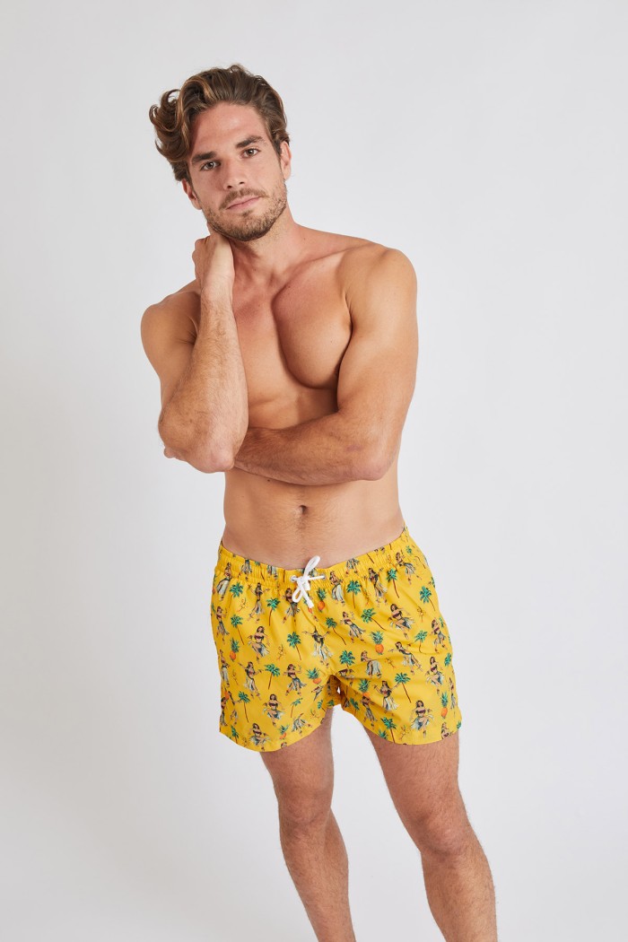Ruben Vaianaemen men's swimsuit in yellow