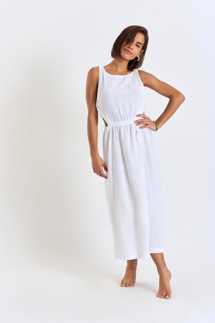 CHERYLL HELOISE long, sophisticated white dress