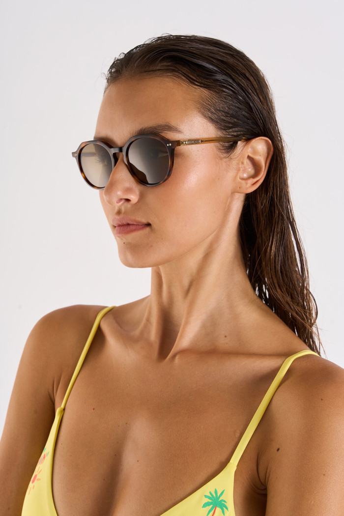 BM26701 women's round tortoiseshell sunglasses