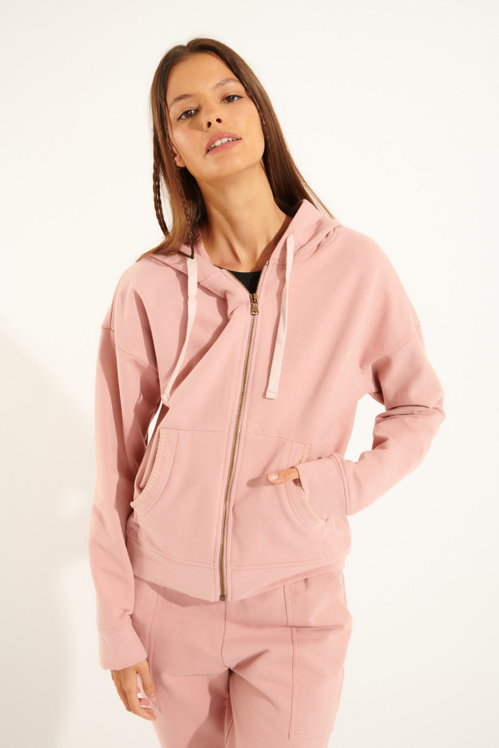 ROBINSON MODELO pink zip jacket