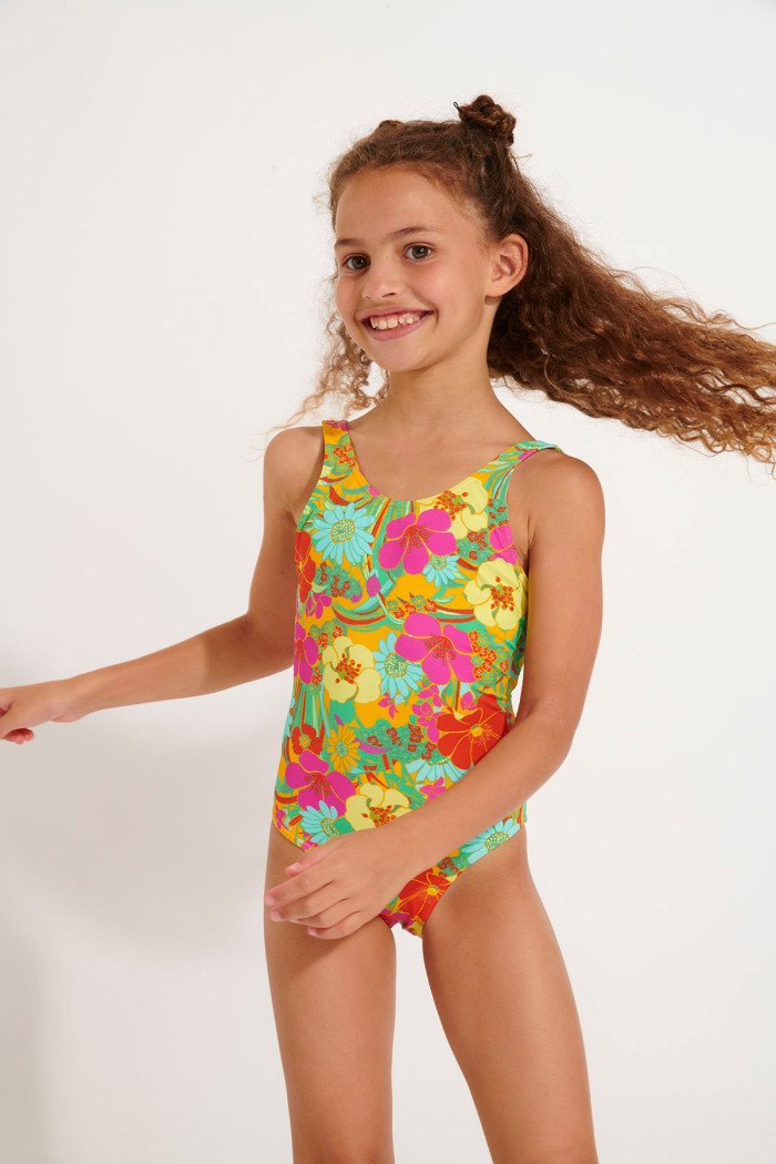 Girls' BALOO WALLFLOWER floral swimsuit