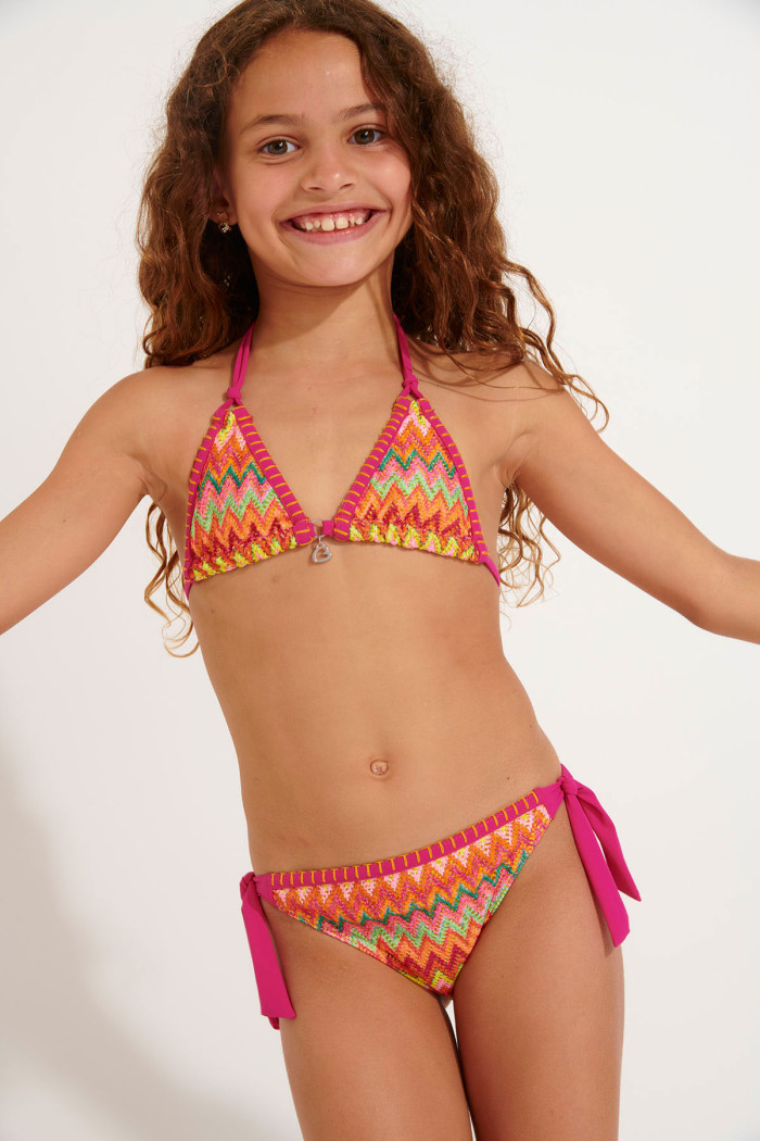 Bikini met geometrische print voor meisjes ODESSA ATOA
