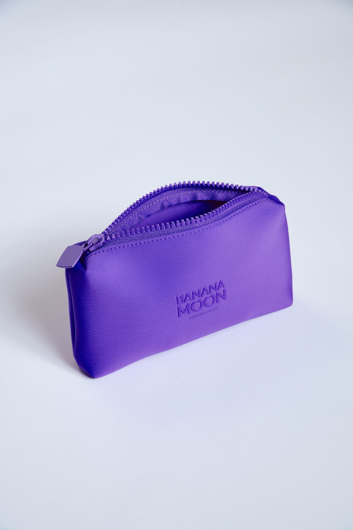 Minibolso de mano de neopreno violeta Neon Pouch