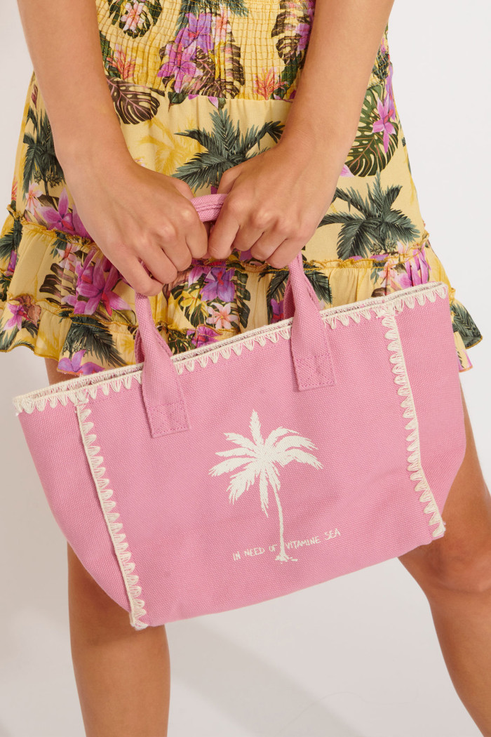 Lohan Ani small pink beach bag