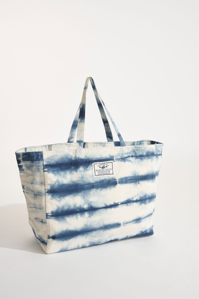 Alberto Renata blue tie-and-dye printed tote bag