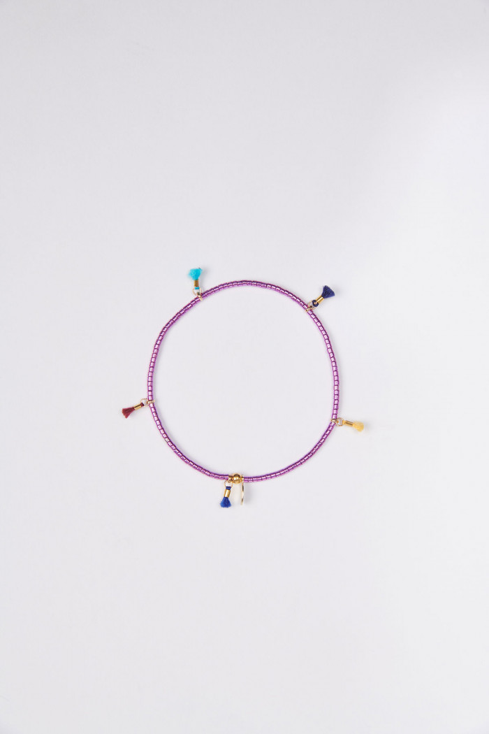 Shashi® Lilu purple pompom bracelet