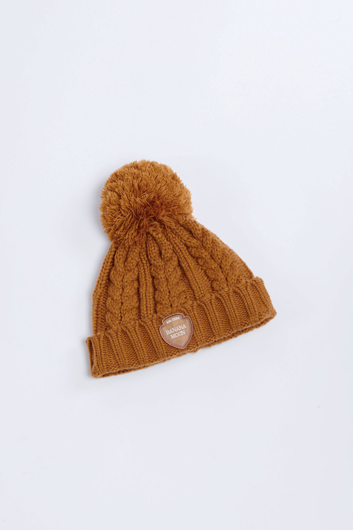 Gorro de ochos marrón con borla Howson Lemonwood
