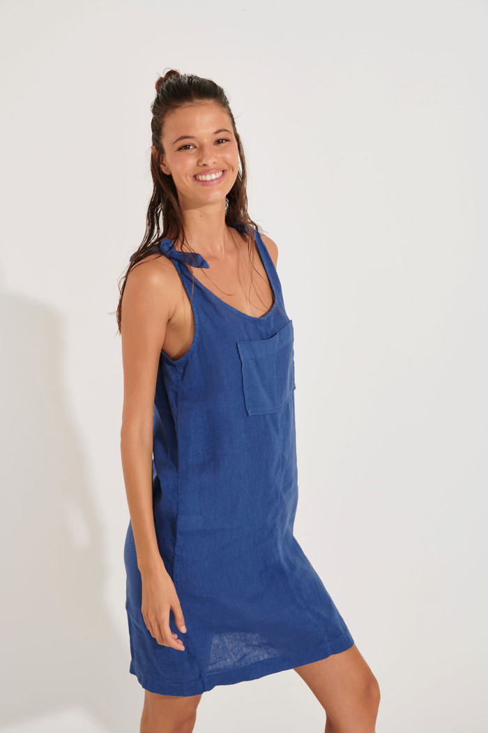 Robe bleue en lin MEDWAY HAWSTON