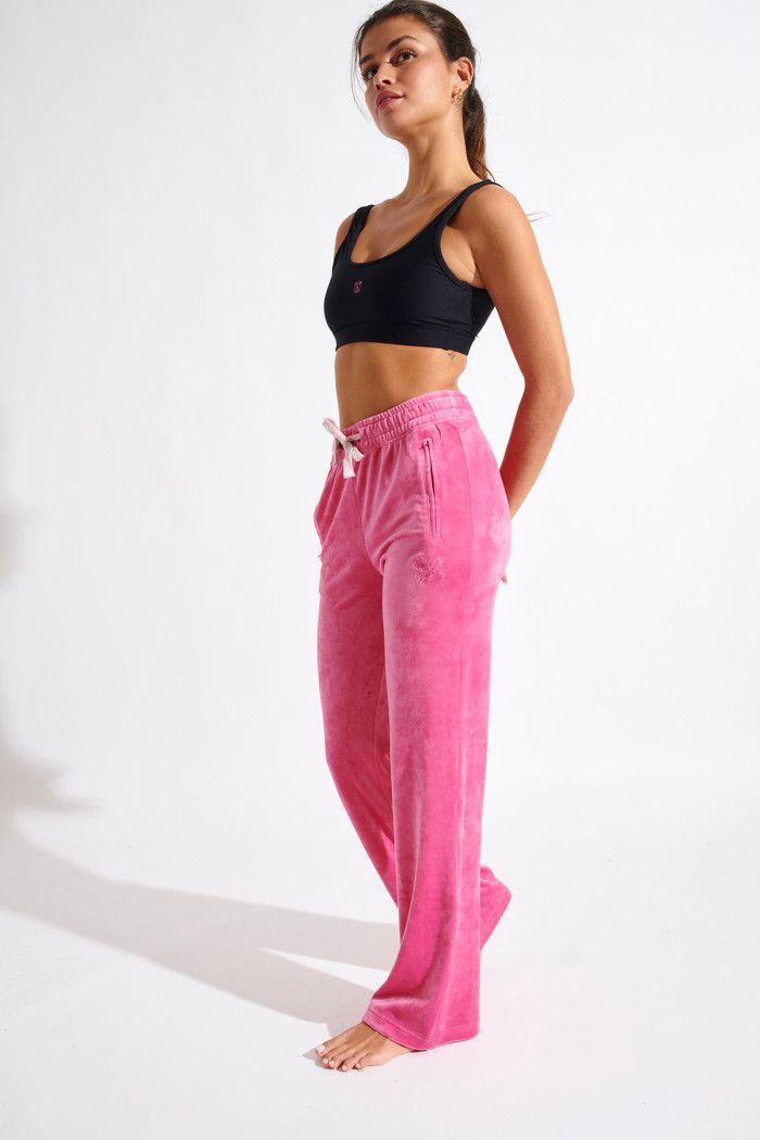 Pantalones de terciopelo rosa JOSIE SEALAKE