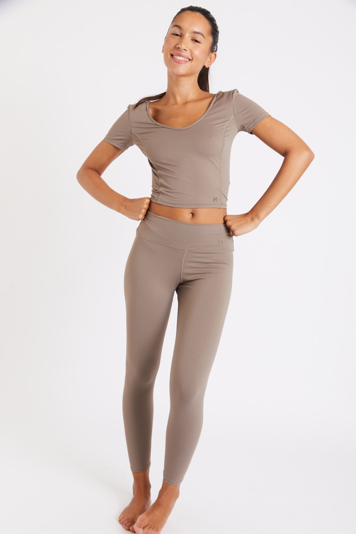 Mantra Wellness beige sports t-shirt