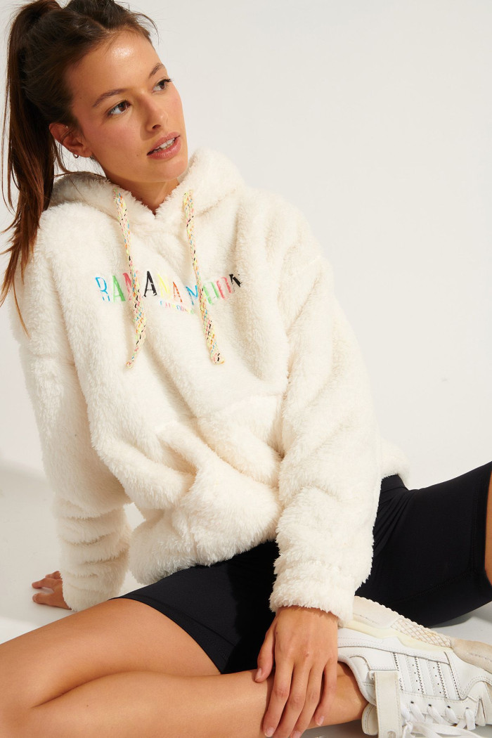Sudadera polar oversize de color crudo BRADLEY YAMASKA